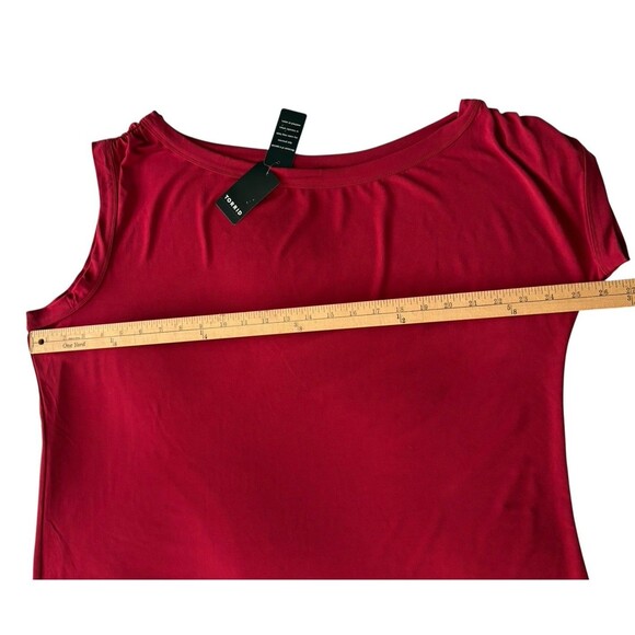 Torrid Studio Knit Off Shoulder Cowl Top Women's Size 1 Rhubarb Size 14/16 New! - Picture 5 of 13